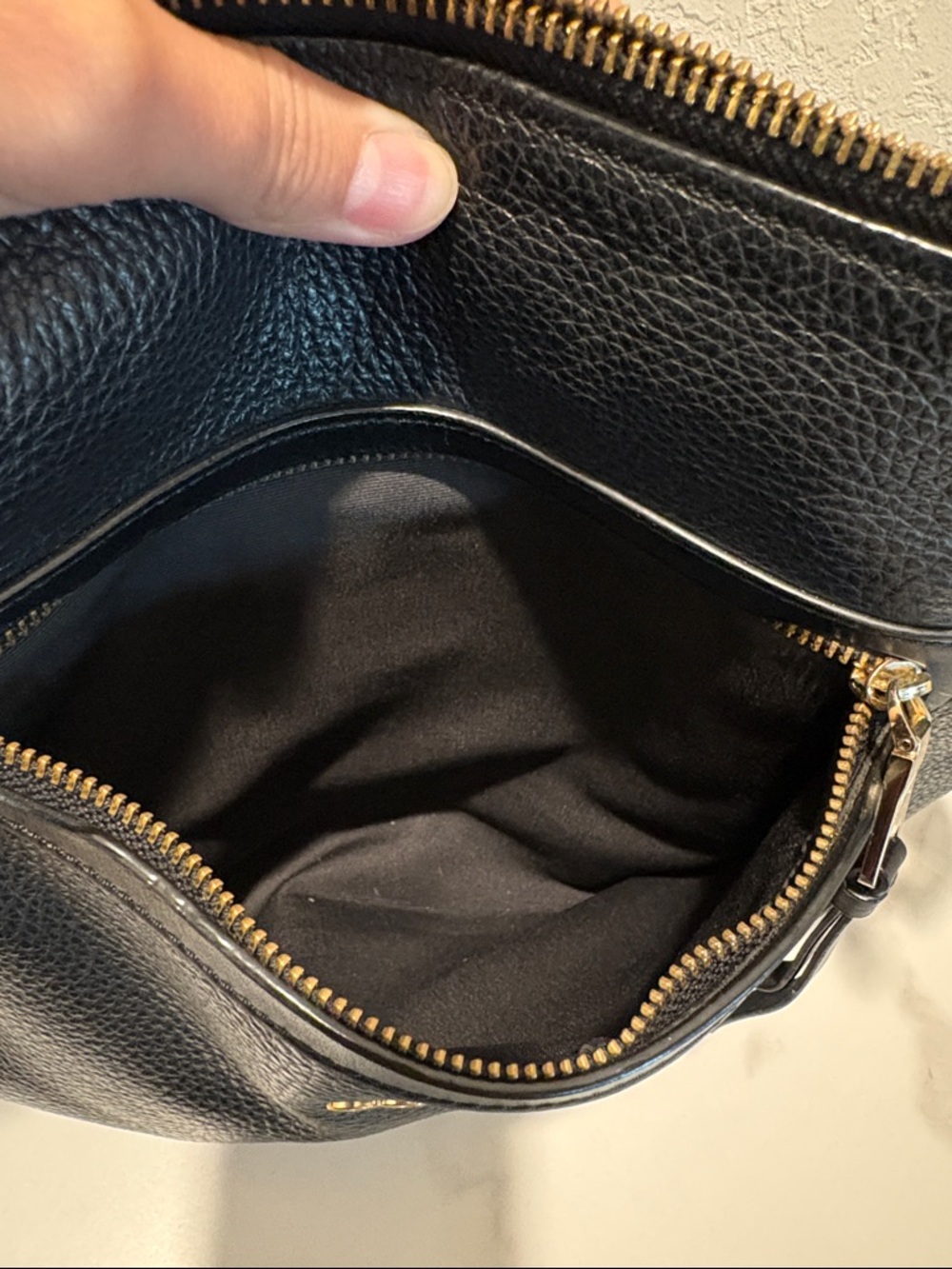 Coach Black Pebbled Leather Shoulder Crossbody - Picture 14 of 15